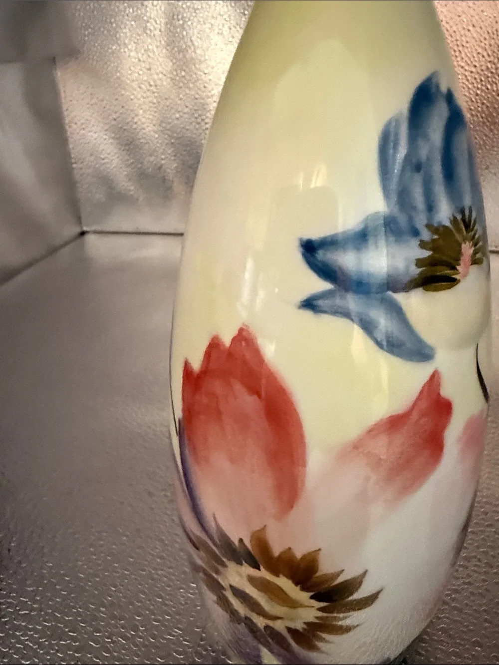 Pfaltzgraft Hand Painted Beautiful Vase with Florals and Greenery